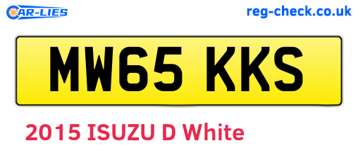 MW65KKS are the vehicle registration plates.