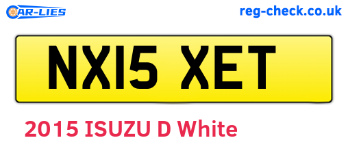 NX15XET are the vehicle registration plates.