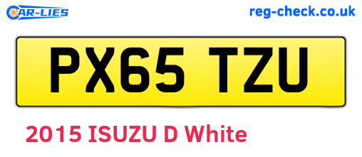 PX65TZU are the vehicle registration plates.