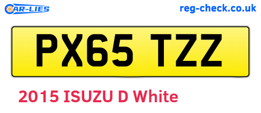 PX65TZZ are the vehicle registration plates.