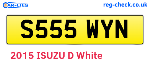 S555WYN are the vehicle registration plates.