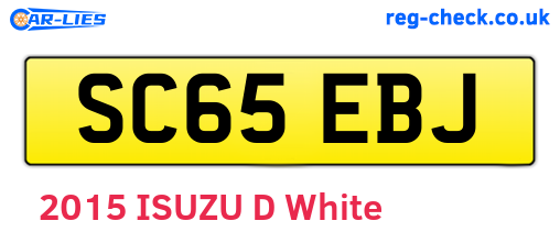 SC65EBJ are the vehicle registration plates.