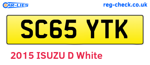 SC65YTK are the vehicle registration plates.