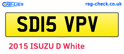 SD15VPV are the vehicle registration plates.