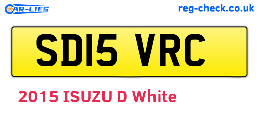 SD15VRC are the vehicle registration plates.