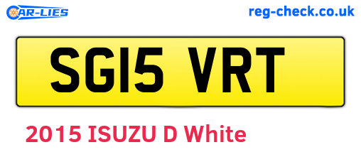 SG15VRT are the vehicle registration plates.