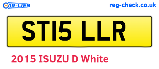 ST15LLR are the vehicle registration plates.