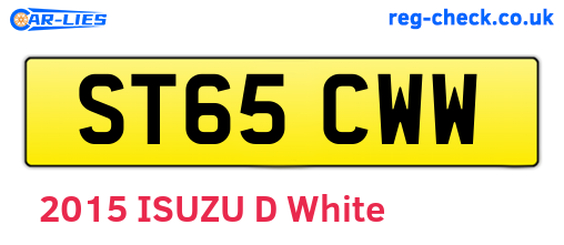 ST65CWW are the vehicle registration plates.