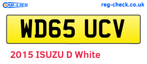 WD65UCV are the vehicle registration plates.