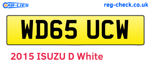 WD65UCW are the vehicle registration plates.