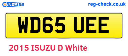 WD65UEE are the vehicle registration plates.