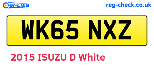 WK65NXZ are the vehicle registration plates.