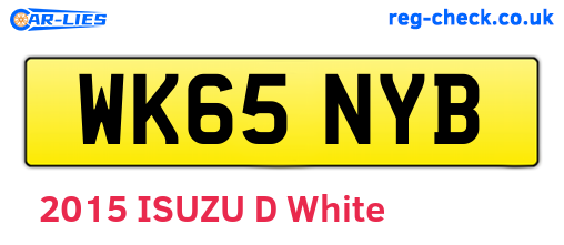 WK65NYB are the vehicle registration plates.