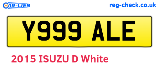 Y999ALE are the vehicle registration plates.
