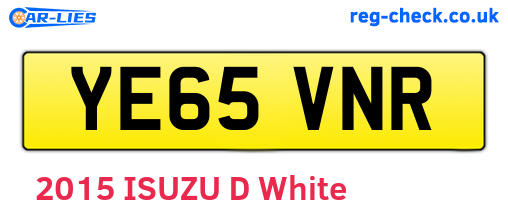 YE65VNR are the vehicle registration plates.