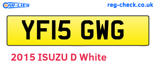 YF15GWG are the vehicle registration plates.