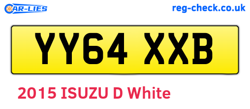 YY64XXB are the vehicle registration plates.