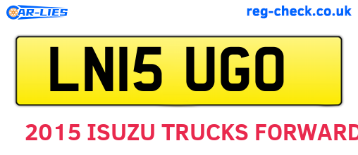 LN15UGO are the vehicle registration plates.
