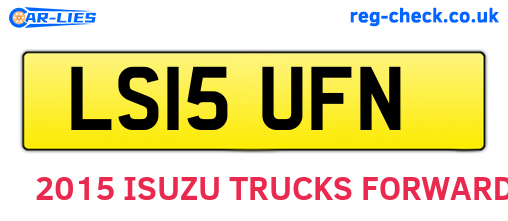 LS15UFN are the vehicle registration plates.