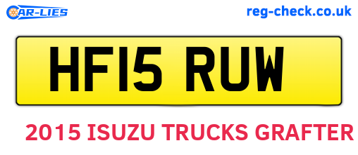 HF15RUW are the vehicle registration plates.