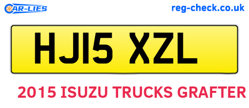 HJ15XZL are the vehicle registration plates.