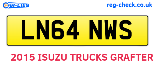LN64NWS are the vehicle registration plates.