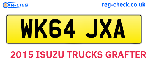 WK64JXA are the vehicle registration plates.