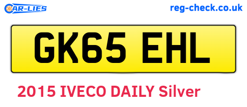 GK65EHL are the vehicle registration plates.