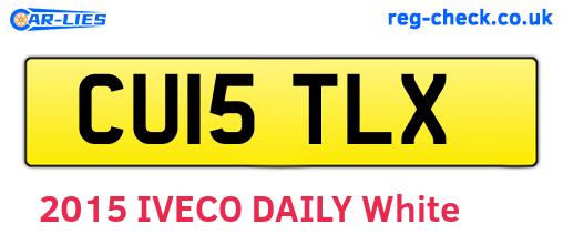 CU15TLX are the vehicle registration plates.