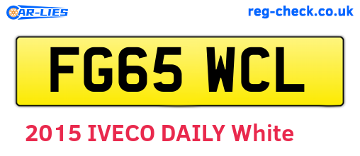 FG65WCL are the vehicle registration plates.