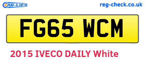 FG65WCM are the vehicle registration plates.