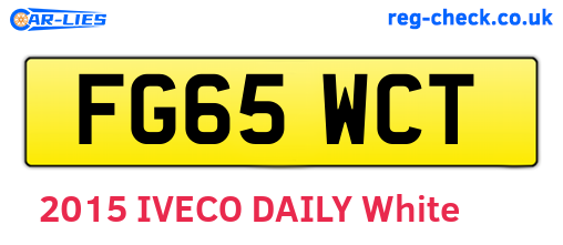 FG65WCT are the vehicle registration plates.