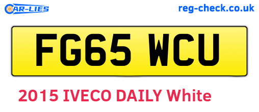 FG65WCU are the vehicle registration plates.