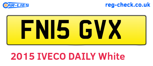 FN15GVX are the vehicle registration plates.