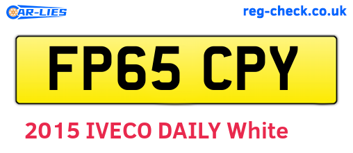 FP65CPY are the vehicle registration plates.