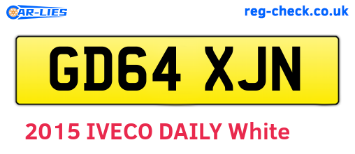 GD64XJN are the vehicle registration plates.