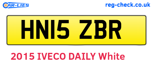 HN15ZBR are the vehicle registration plates.