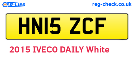 HN15ZCF are the vehicle registration plates.