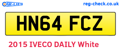 HN64FCZ are the vehicle registration plates.