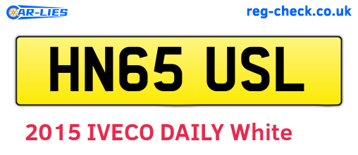 HN65USL are the vehicle registration plates.
