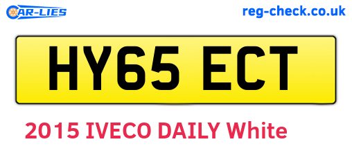 HY65ECT are the vehicle registration plates.