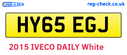 HY65EGJ are the vehicle registration plates.