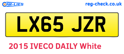 LX65JZR are the vehicle registration plates.