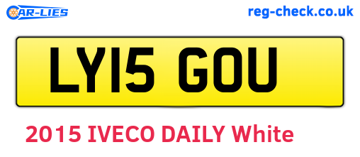LY15GOU are the vehicle registration plates.