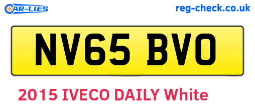 NV65BVO are the vehicle registration plates.