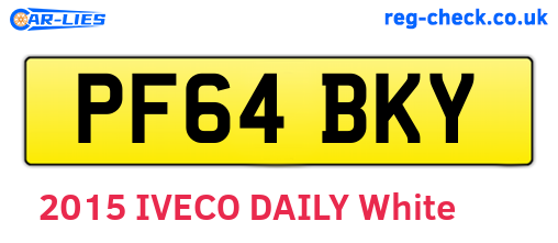 PF64BKY are the vehicle registration plates.