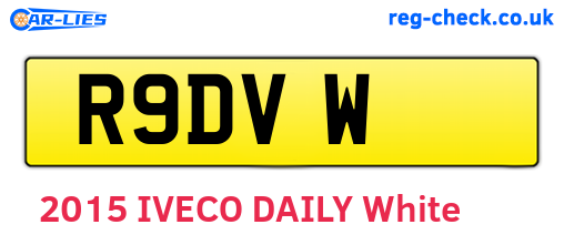 R9DVW are the vehicle registration plates.
