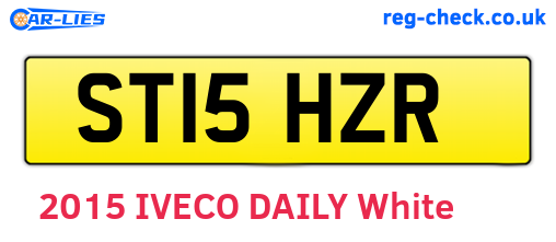 ST15HZR are the vehicle registration plates.