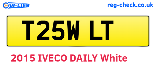 T25WLT are the vehicle registration plates.