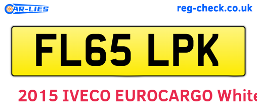 FL65LPK are the vehicle registration plates.